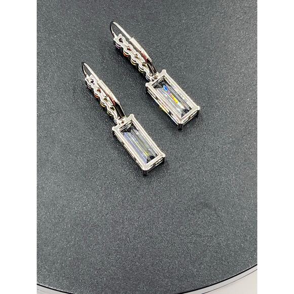 Lisa Freede x Diamonique Multi colored Rhinestone Dangle Earrings NWOT - Picture 5 of 9